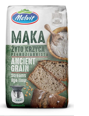 Mąka z żyta krzyca 1kg - Melvit